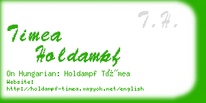 timea holdampf business card